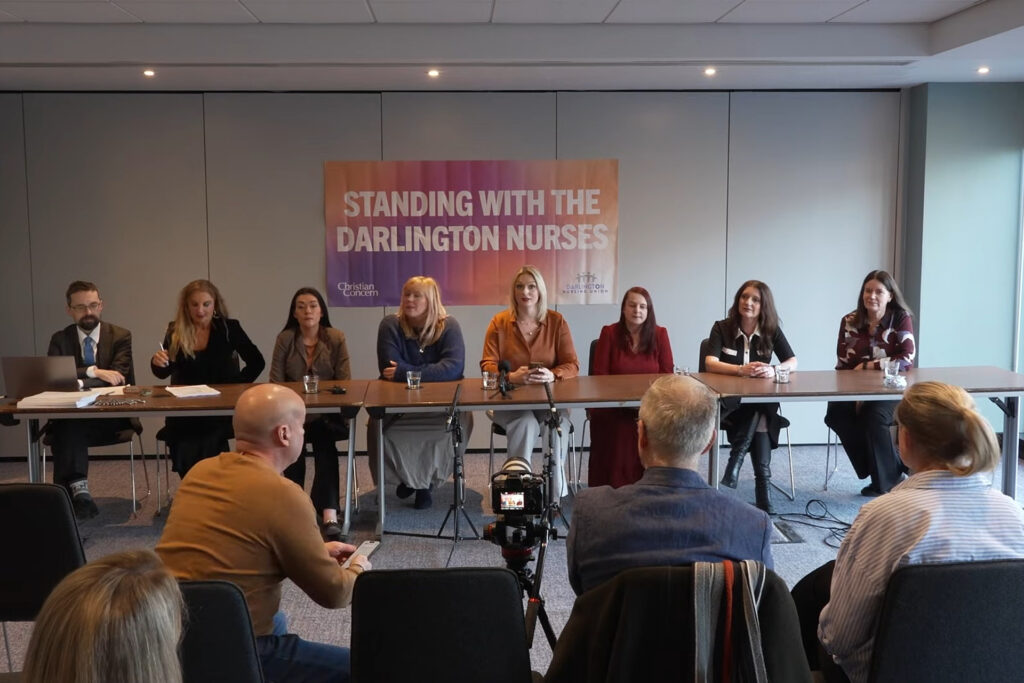 Pressekonferenz der Darlington Nurses